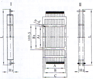 BZ-Ⅰ(单层)、BZ-Ⅱ(双层)棒条阀门外形型号图